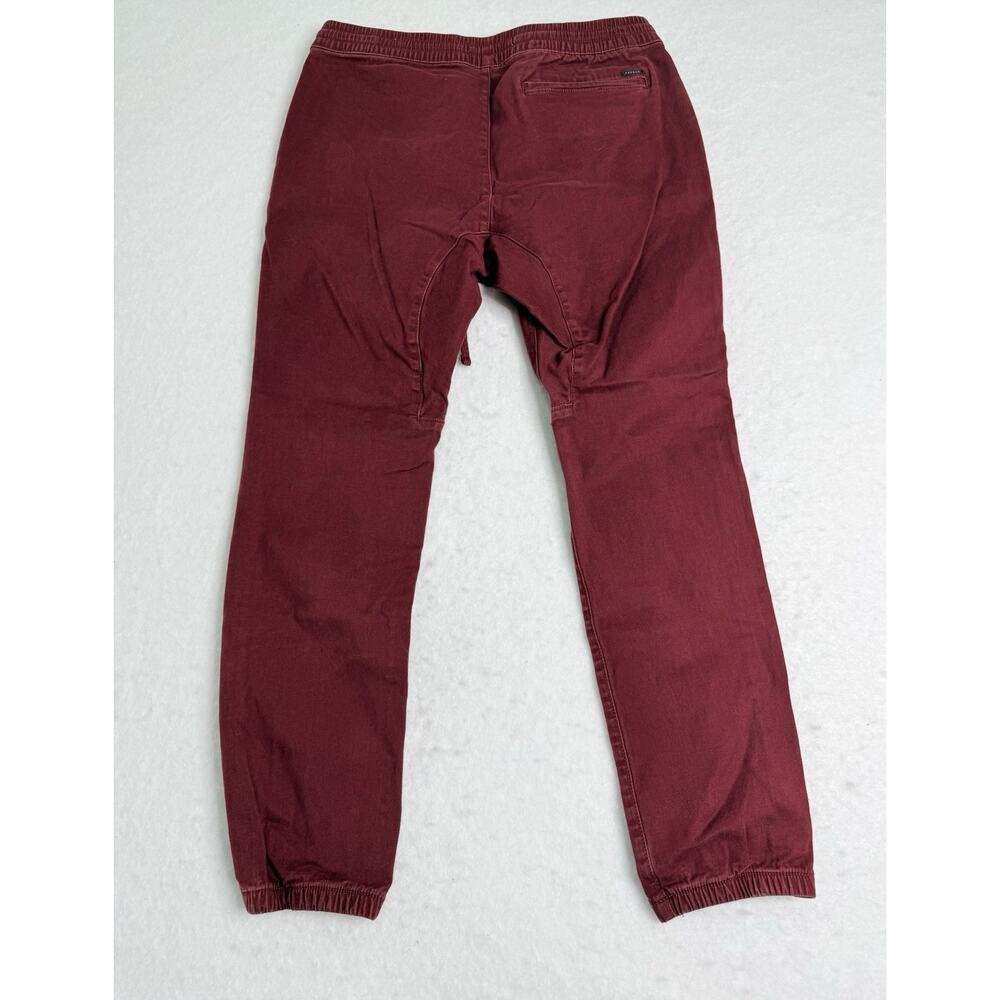 PacSun Burgundy Men’s Jogger Pants Elastic Waist Flat Front Pre-Owned Size L - Picture 5 of 6